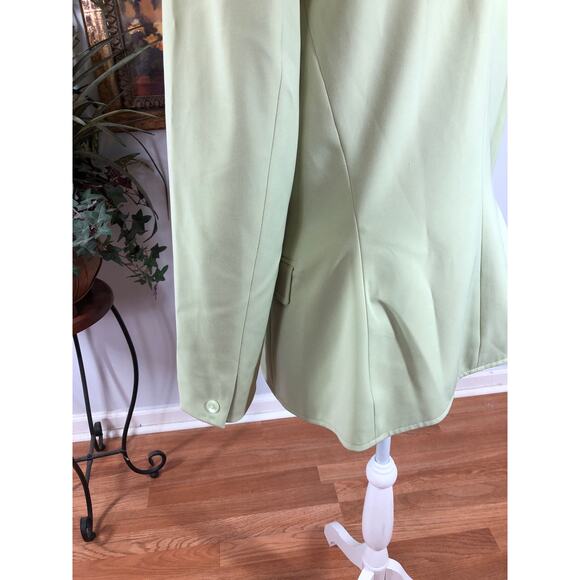 Liz Claiborne Suits Women Size 10 Lapel Notch Collar 3 Button Closure Lime Green - Picture 4 of 9